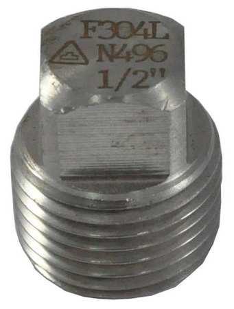 1RTN2 Square Head Plug, 2 In, 316 SS, 3000 PSI