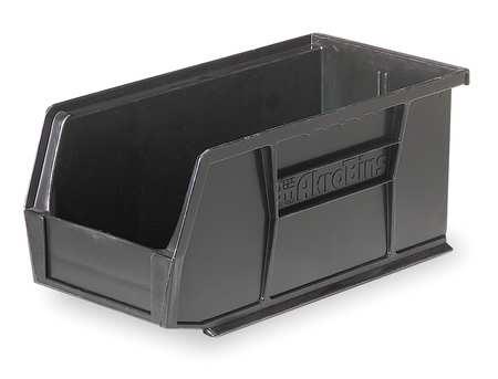 AKRO MILS 30240ESD ESD Conductive Bin, 14 3/4 x 8 1/4 x 7 In