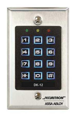 SECURITRON DK12 WCC WBB Access Control Keypad, DK 12, Weathr Rsist