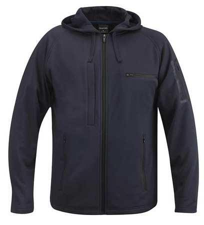 PROPPER F54900W450L Hooded Sweatshirt, Mens, L, Navy