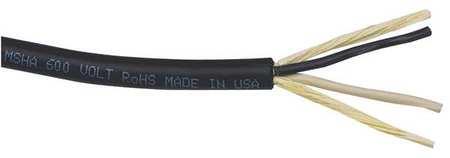 CAROL 02763 Service Cord, SOOW, Black, 18/2, 25 ft.