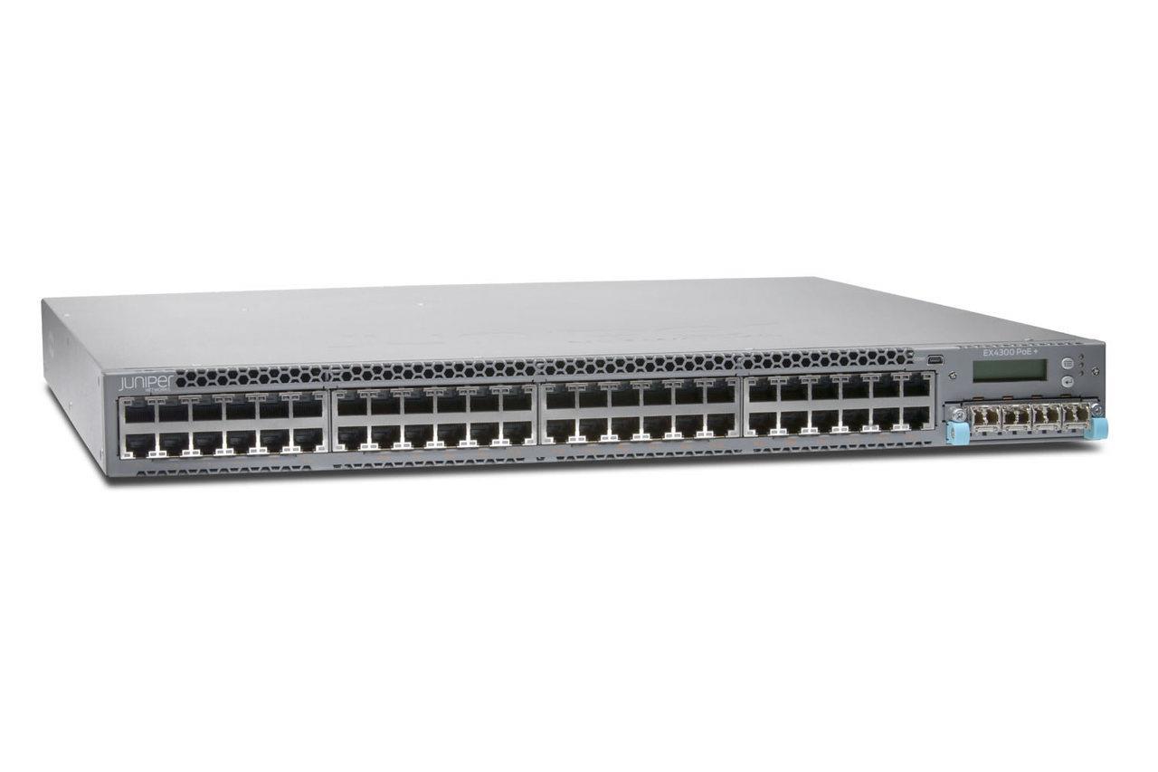 EX4300 48P   Juniper EX4300 switch 48 pt GigE with PoE+ 1100W AC