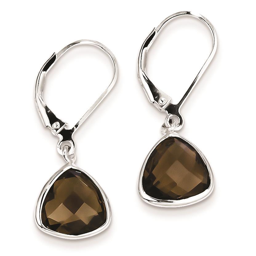 Sterling Silver Smokey Quartz Earrings