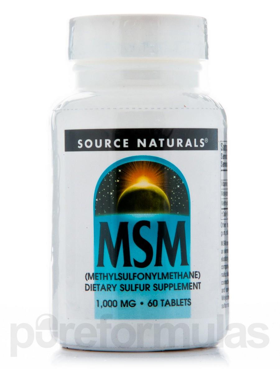 Msm 1000 mg   60 Tablets by Source Naturals