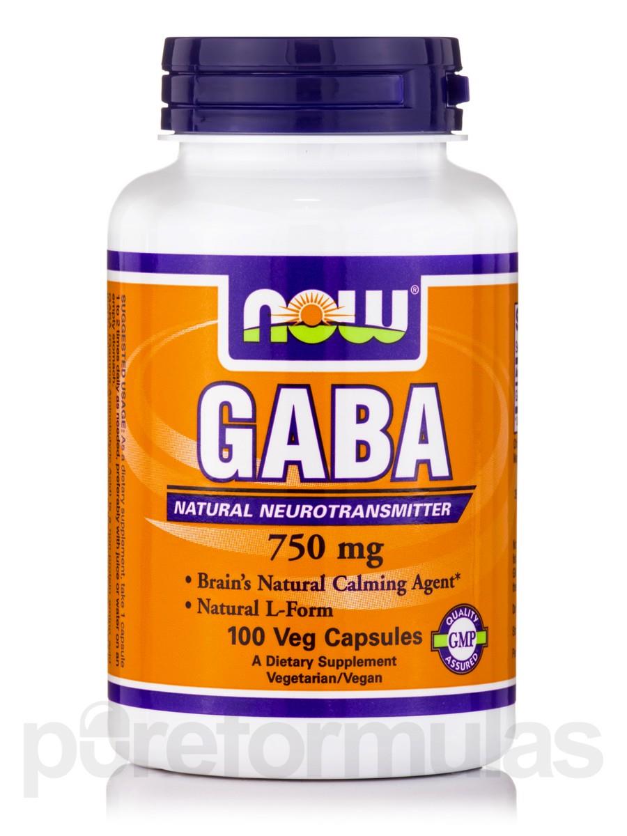 GABA 750 mg   100 Vegetarian Capsules by NOW