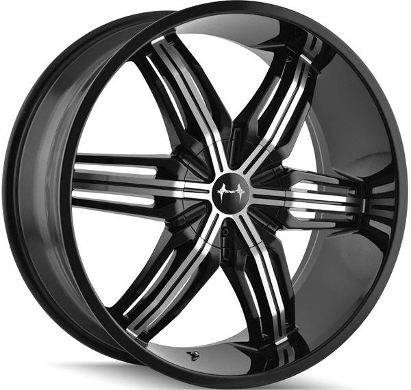 Mazzi 792 Rush 22x9.5 6x135/6x139.7 +30mm Black/Machined Wheel Rim