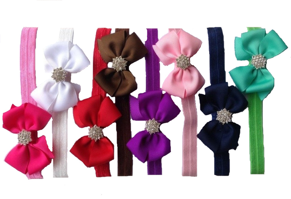 Qandsweet 8pcs different colors baby girl headbands