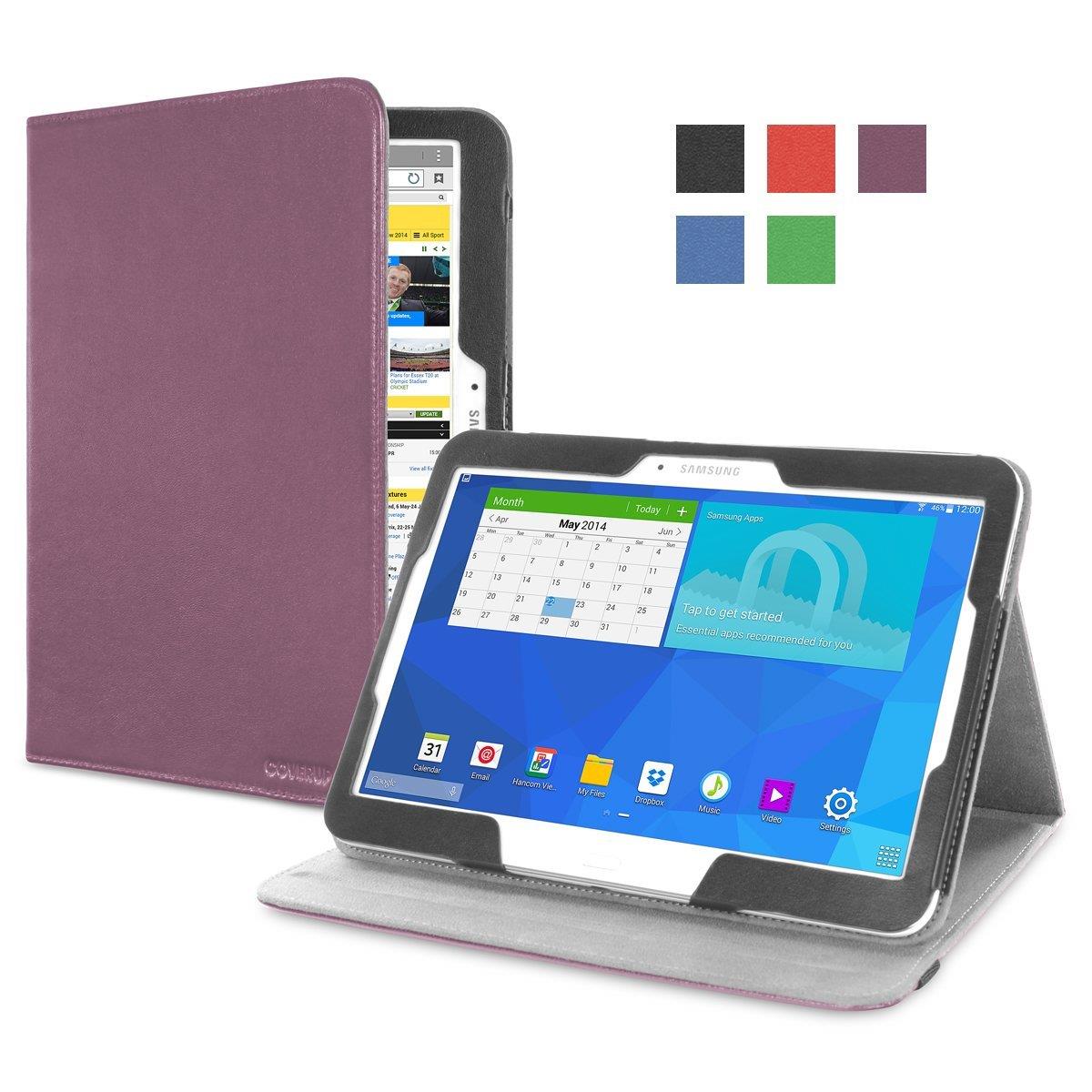 Cover Up Samsung Galaxy Tab 4 10.1 (10.1 inch) Tablet Version Stand Cover Case with Auto Sleep / Wake Function   Purple 