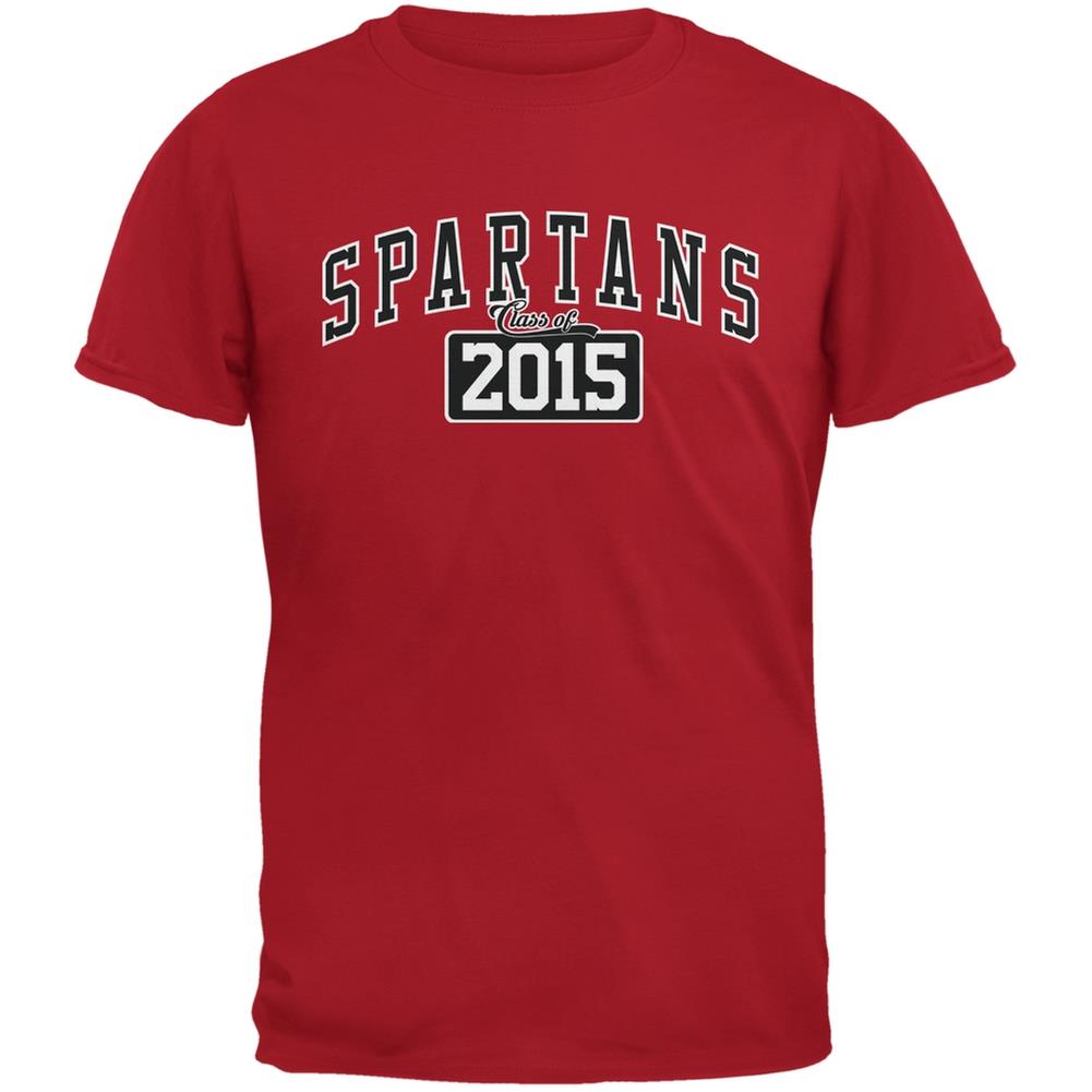 Graduation   Spartans Class of 2015 Red Adult T Shirt