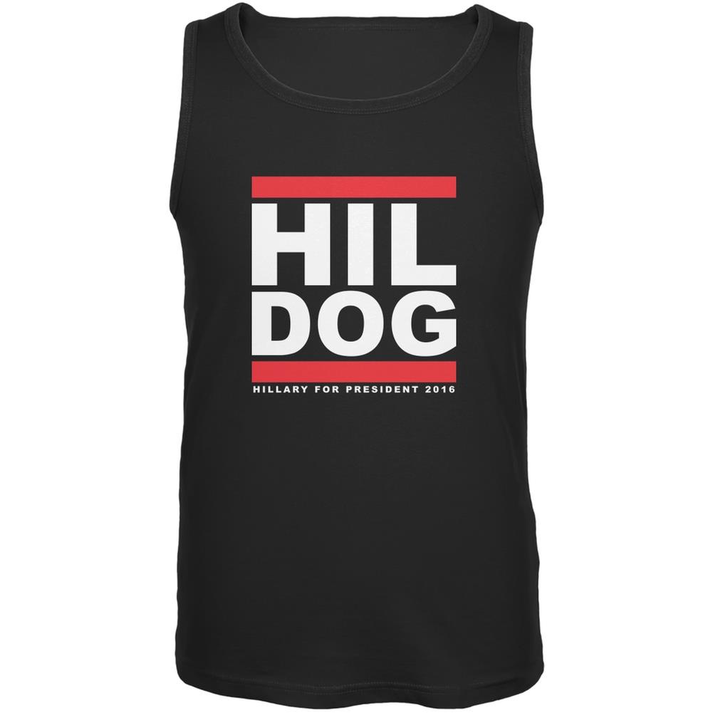 Election 2016   Hil Dog Black Adult Tank Top