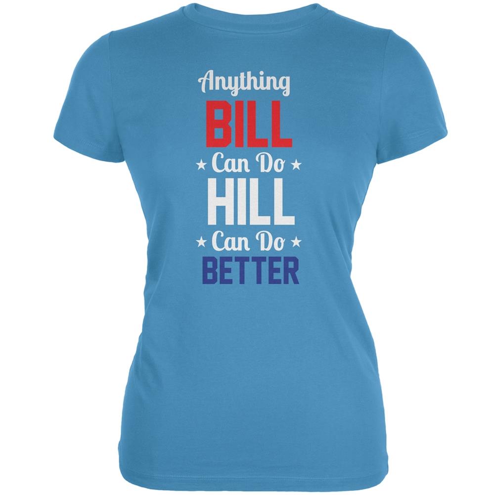 Election 2016 Clinton   Anything Bill Can Do Aqua Juniors Soft T Shirt