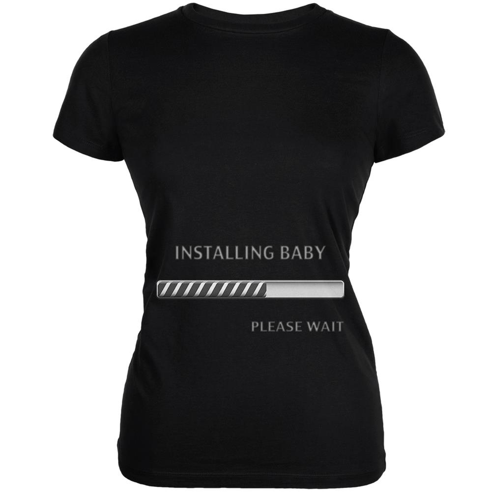 Installing Baby Funny Black Juniors Soft T Shirt