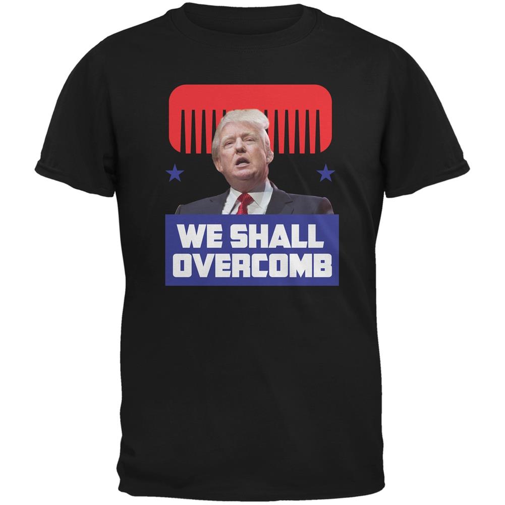 Election 2016 Trump We Shall Overcomb Black Adult T Shirt