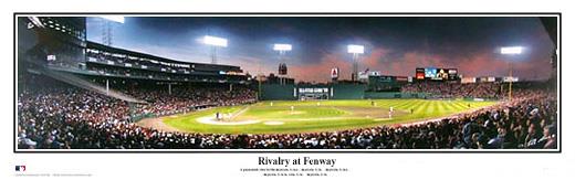 MLB Baseball Red Sox vs Yankees Rivalry at Fenway Game 3, 1999 ALCS Pedro against Clemens   13.5x39 Unframed Panoramic Poster #2011