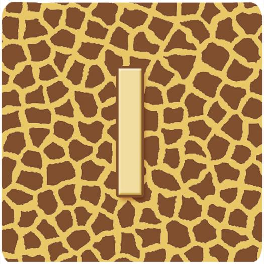 Set of 4 Monogram   Giraffe Foam Coasters Initial Letter I