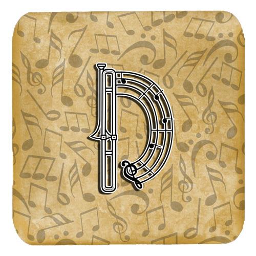 Set of 4 Letter D Musical Instrument Alphabet Foam Coasters CJ2004 DFC