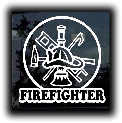 Firefighter Crest Custom Decals 5 Inch