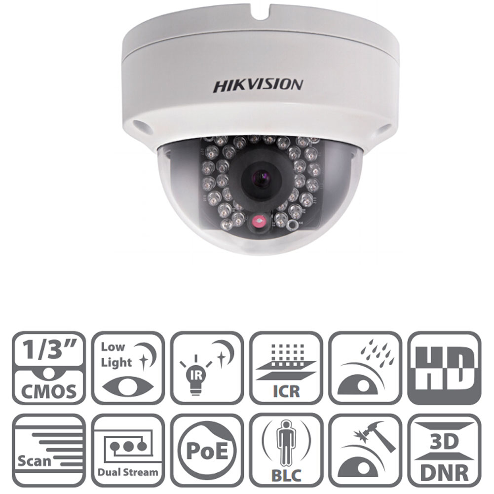 Hikvision DS 2CD3132F IW(DS 2CD2132 I) 3Mp Alarm I/O interface Mini Dome Camera(POE, IP66)
