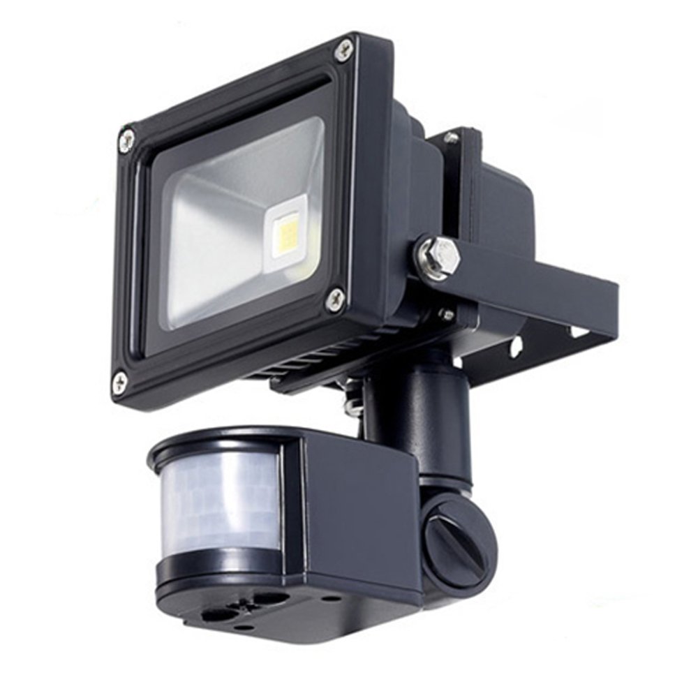 10W Outdoor PIR LED Security Light Flood Light   39ft Detection Range 180 Degree PIR Motion Sensor   Warm White   Waterproof IP65 