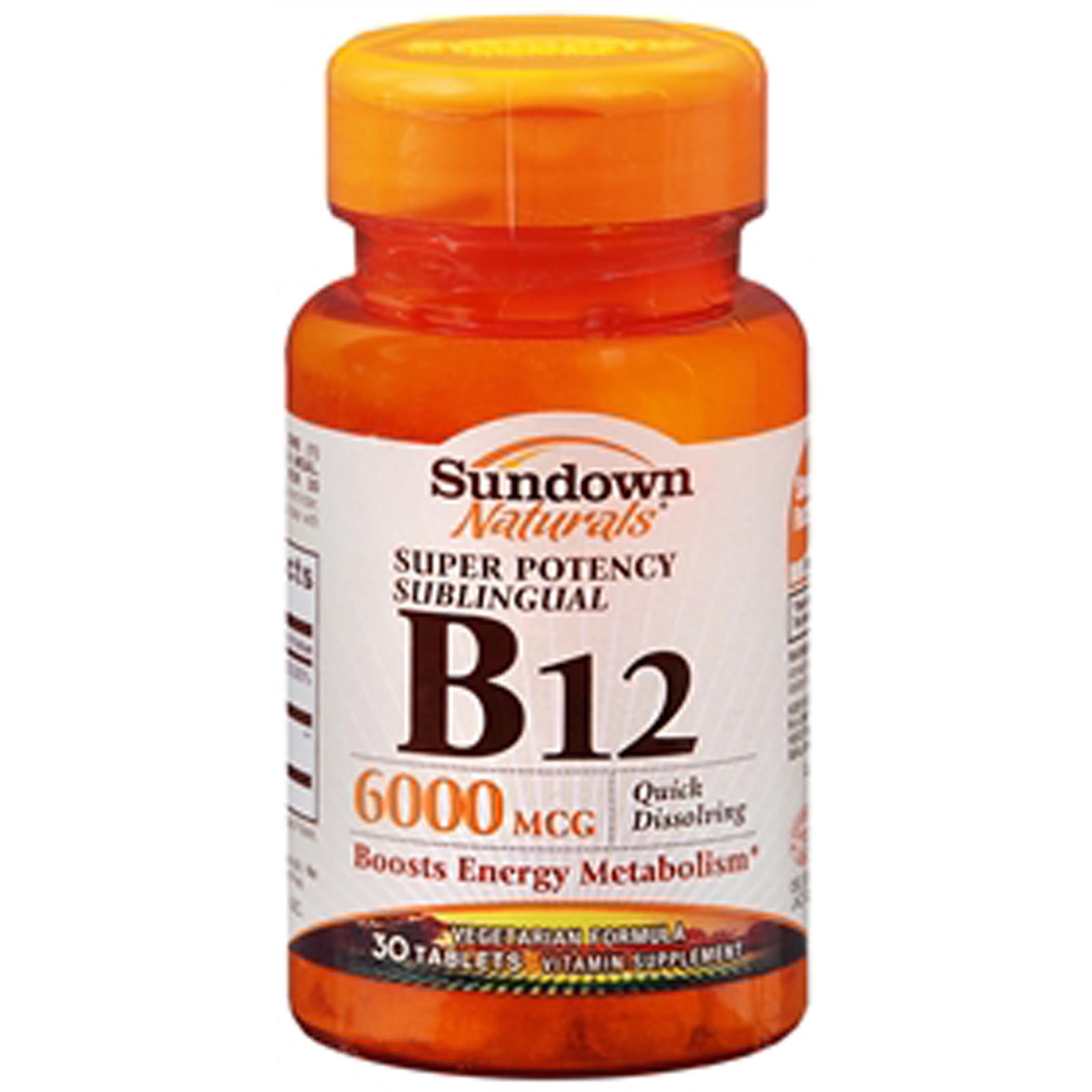 Sundown Naturals Vitamin B12 6,000 mcg   60 Microlozenges