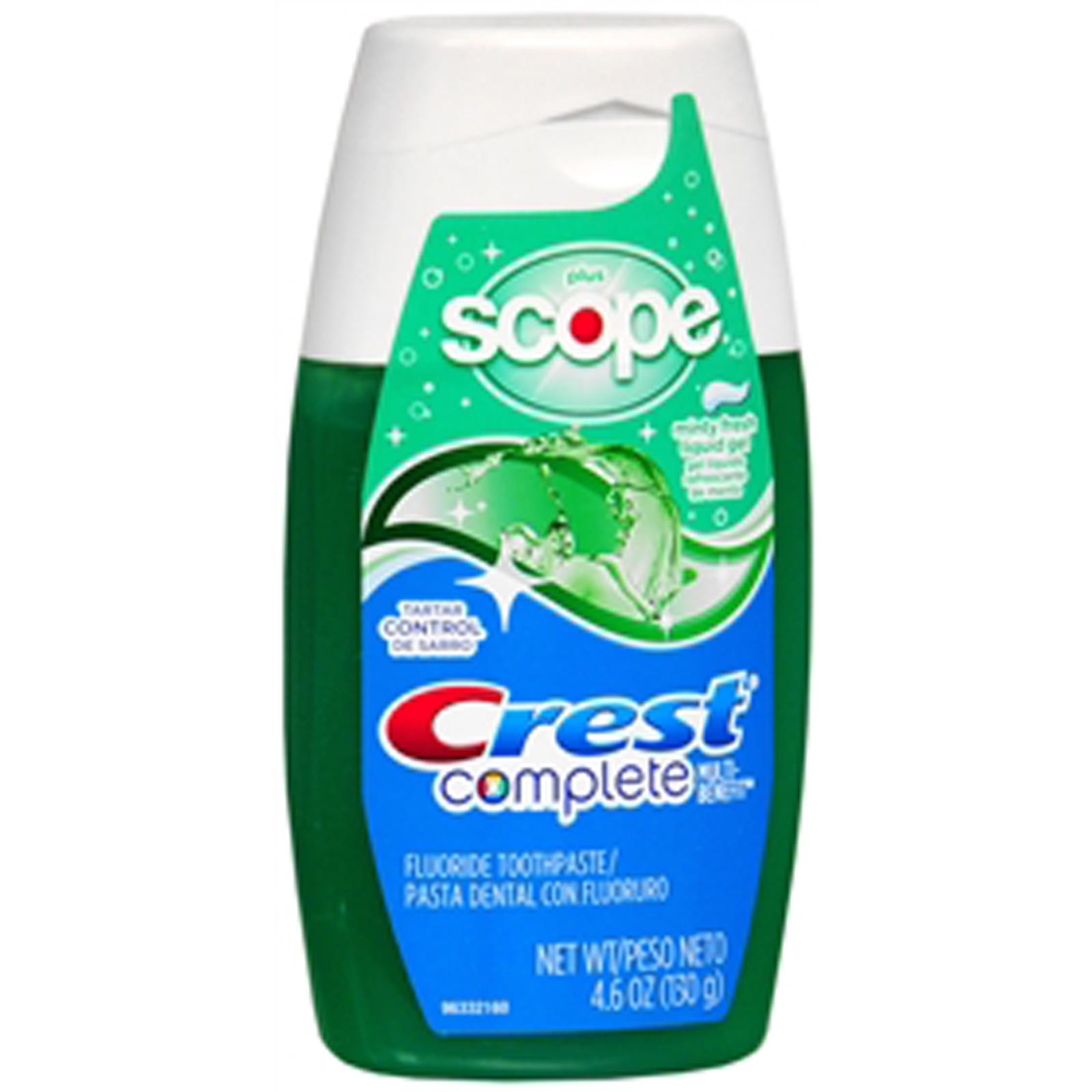 Crest Plus Scope Toothpaste Liquid Gel Minty Fresh   4.6 oz