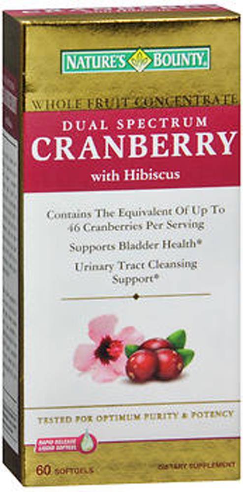 Nature's Bounty Dual Spectrum Cranberry with Hibiscus Dietary Supplement   60 Softgels