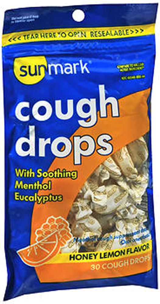 Sunmark Cough Drops, Honey Lemon Flavor   30 drops