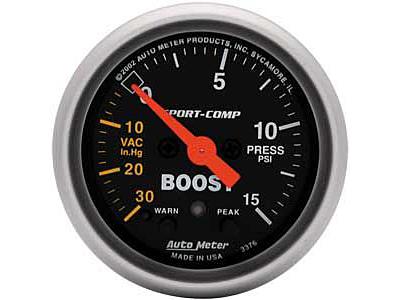Auto Meter Sport Comp Electric Boost/Vacuum Gauge
