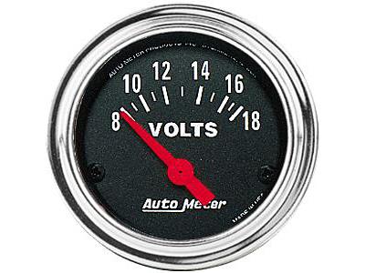 Auto Meter Traditional Chrome Electric Voltmeter Gauge