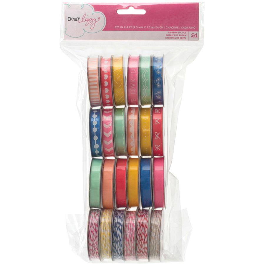 Dear Lizzy Daydreamer Value Pack Premium Ribbon 24/Spools .375"X4'ea