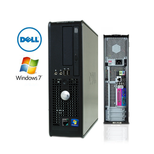 Dell Optiplex 740 Small Form Computer AMD Athlon 64X2 2.3Ghz CPU 8GB DDR2 Memory 500GB Hard Drive WiFi DVD ROM Optical Drive Microsoft Windows 7 Professional