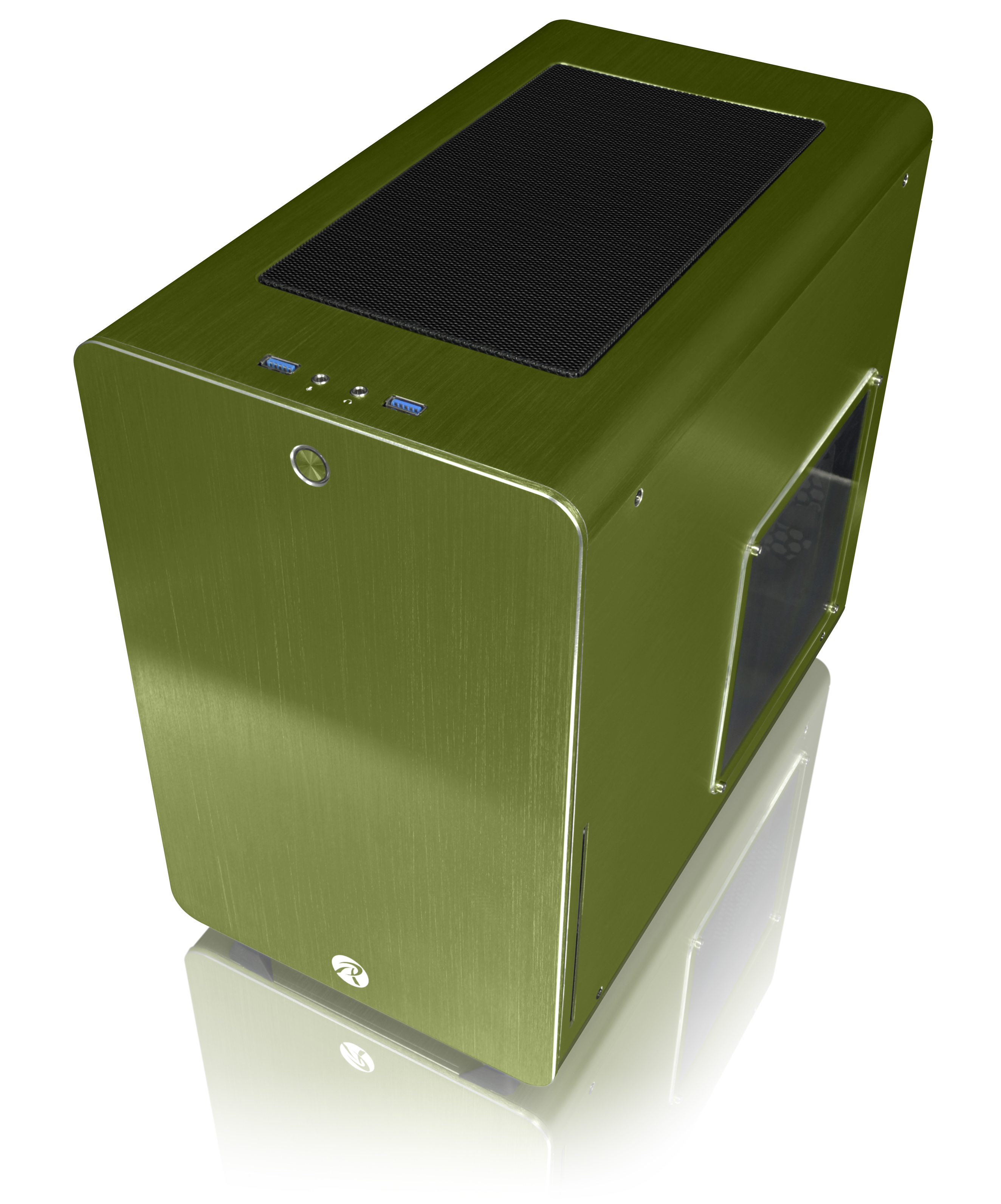 RAIJINTEK STYX GREEN, Alu Micro ATX Case, Compatible With Regular ATX Power Supply, Max. 280mm VGA Card, 180mm CPU Cooler, Max. 240mm Radiator Cooling On Top With A Drive Bay For Slim DVD On Side 