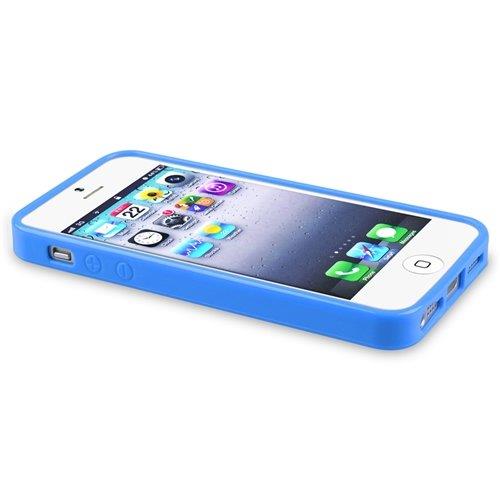 Blue Jelly TPU Rubber Skin Case For Apple iPhone 5 / 5S