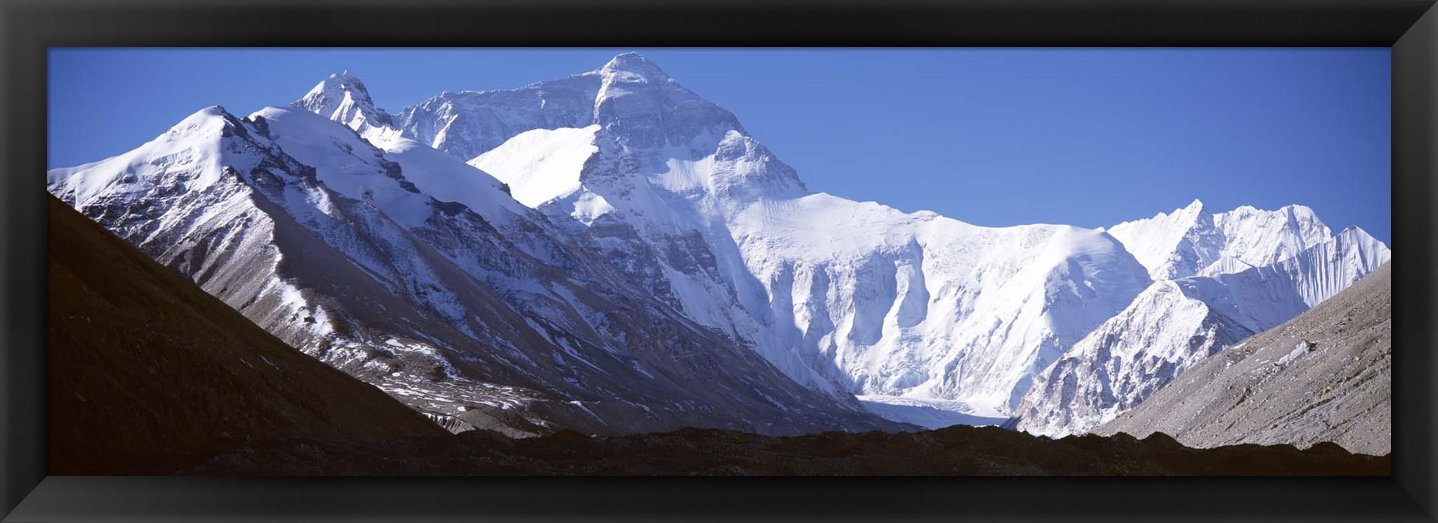 Mt Everest, Nepal by Panoramic Images Framed Art, Size 38 X 14