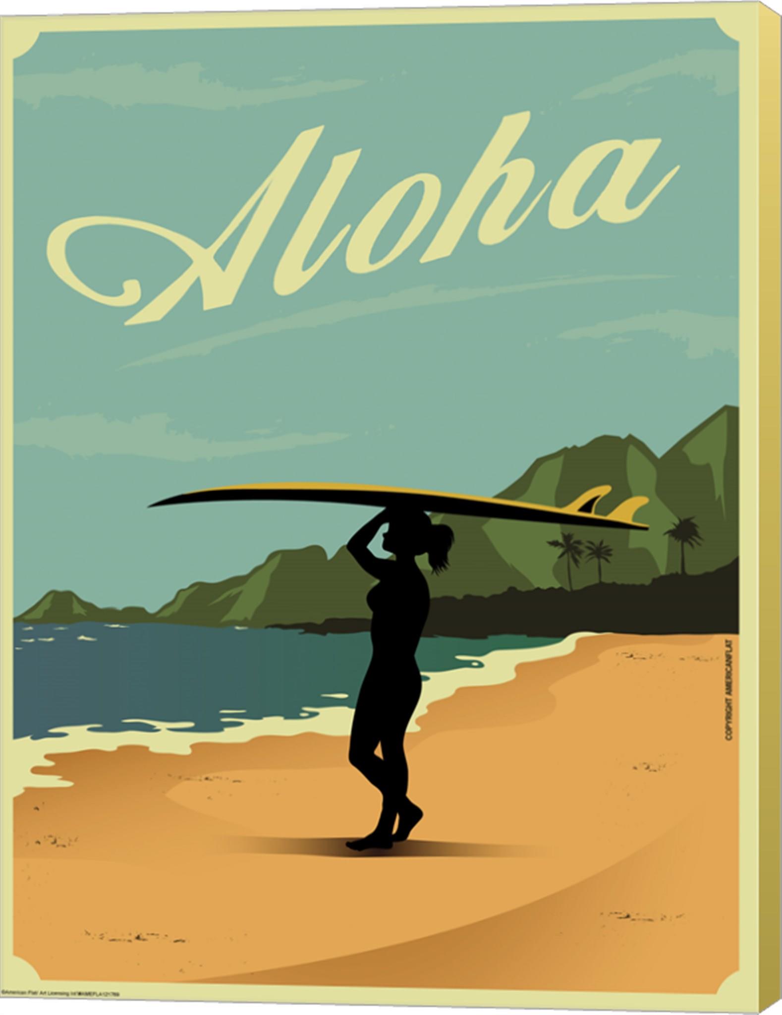 Aloha by American Flat Canvas Art, Size 12 X 16