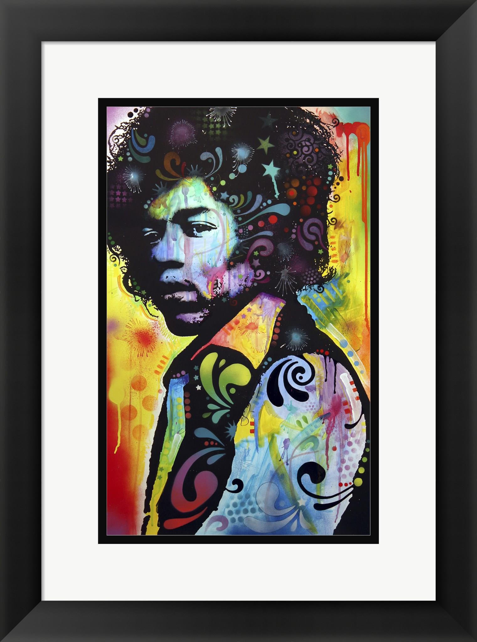 Hendrix by Dean Russo Framed Art, Size 14.5 X 19.5