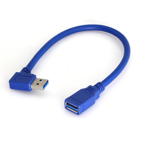 USB 3.0 A male 90 degree Left angle to A female extension convertor Cable