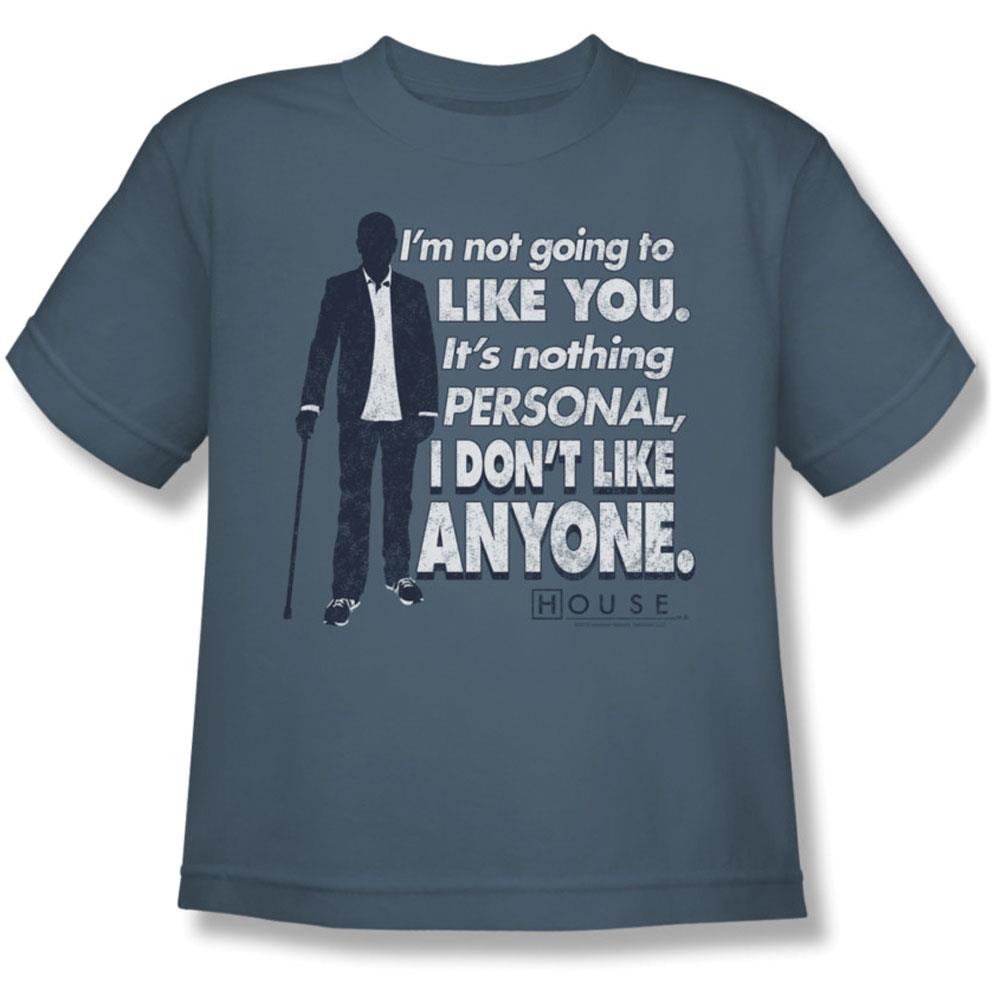 House Boys' I Don't Like Anyone Youth T shirt Youth Small Black