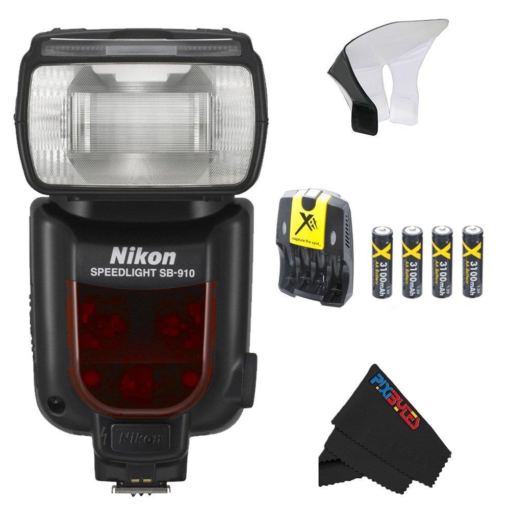 Nikon SB 910 AF Speedlight Flash for Nikon Digital SLR Cameras + Pixi Basic Flash Accessory Bundle