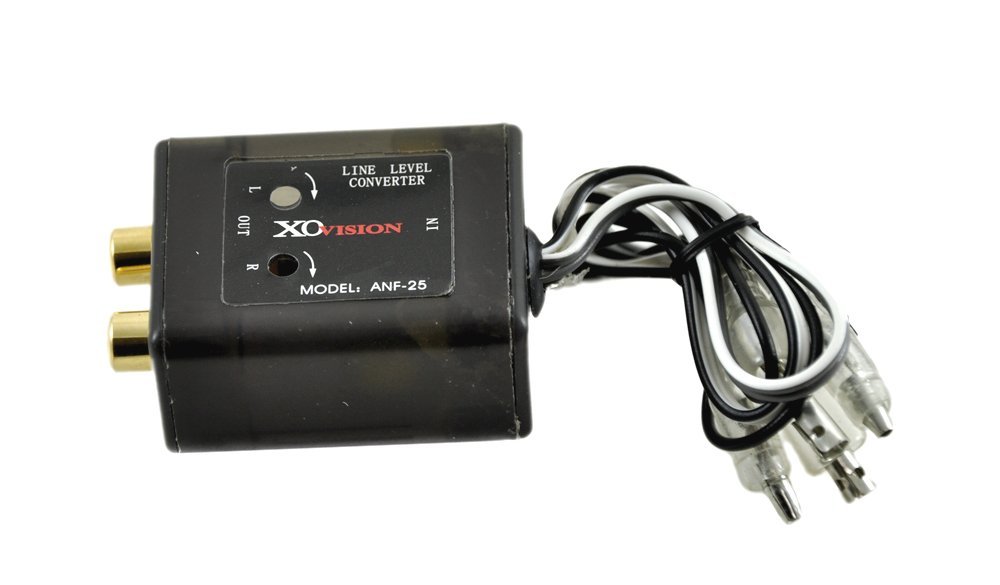 XO VISION ANF 25 Line Level Speaker To RCA Converter (Black)   New