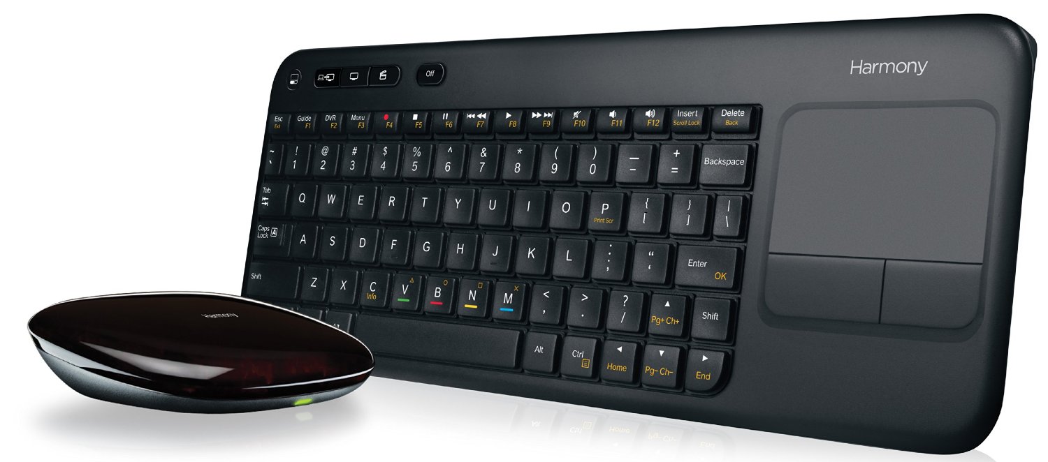 LOGITECH HARMONY 915 000225 8 Device Smart Keyboard for Living Room Control (Black)