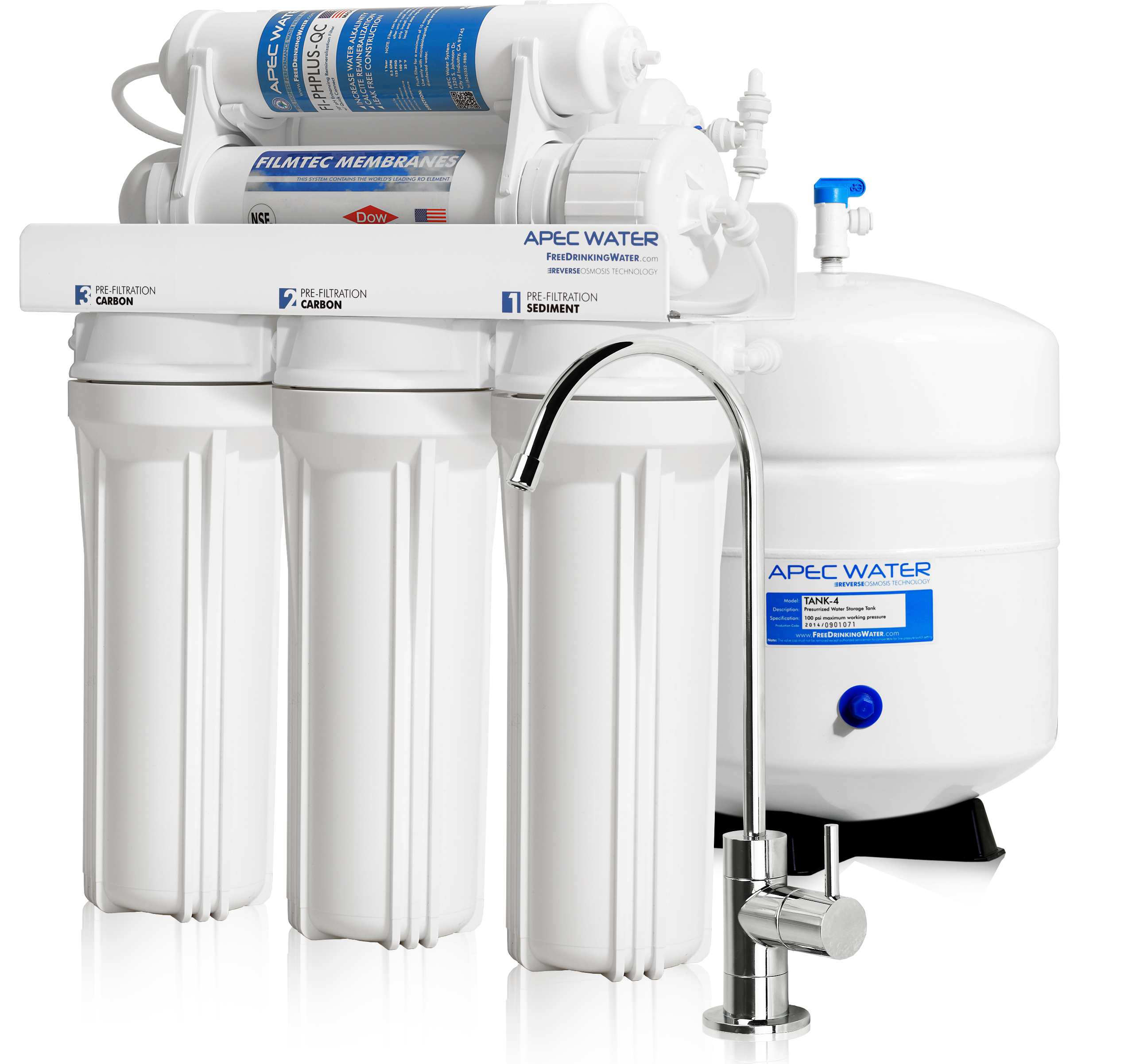 APEC Water RO PH90 Ultimate Alkaline Mineral 90GPD 6 Stage RO Drinking Water System