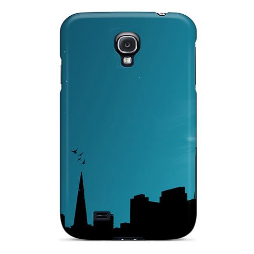 For Galaxy S4 Premium Tpu Case Cover Swirl City Vector Protective Case