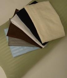 20x90 inch Zippered Body Pillow Protector 600tc Striped 7 Colors Made in the USA Color: Ivory