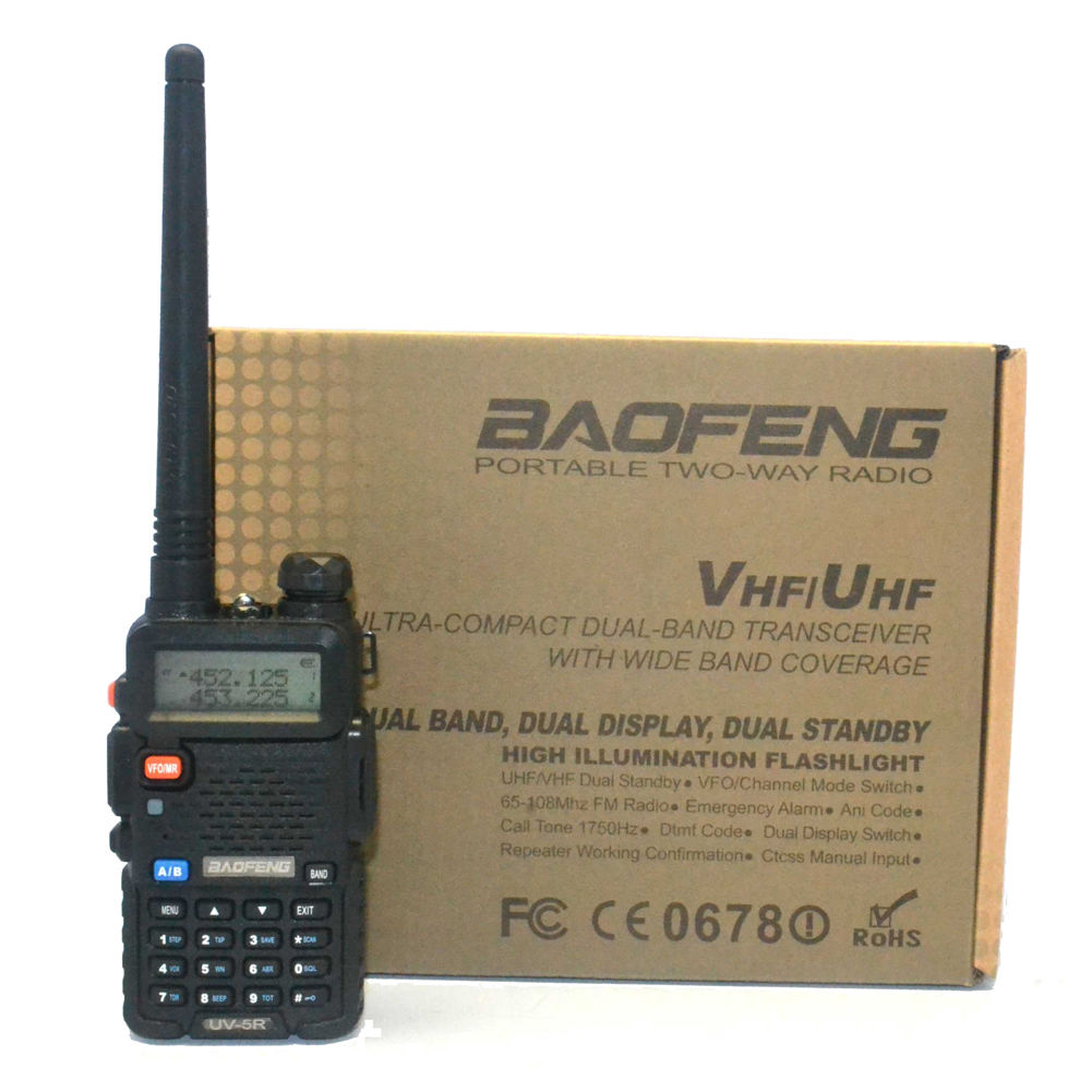 BaoFeng UV 5R 136 174/400 520 MHz Dual Band DCS DTMF CTCSS FM Ham Walkie Talkies