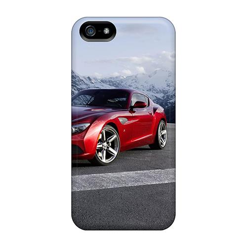 New Fashion Premium Tpu Case Cover For Iphone 5/5s   Front Of Red Bmw Z4 Zagato
