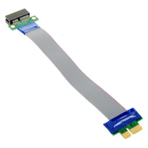 Hot Sale 14cm PCIE X 1 PCI E PCI Express 1X Riser Card W/ Flexible Ribbon Cable