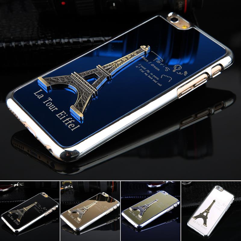 Free shiping 1pcs Metal Phone Cases for iphone 6 4.7 inch Hot Luxury Eiffel Tower Model Protective phone Back Housing Low Price