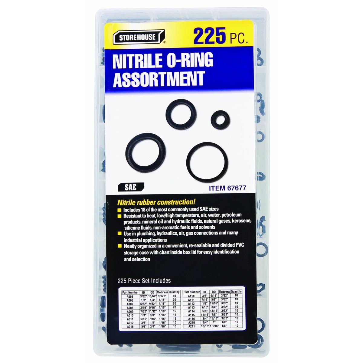 225 Piece Nitrile O Ring Assortment  from TNM