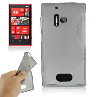 S Line Anti skid Translucent TPU Case for Nokia Lumia 928  (Grey)